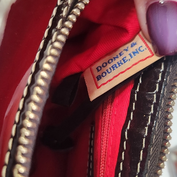 Dooney & Bourke Patent Leather Red Mini Top Zip Bag - Picture 12 of 16